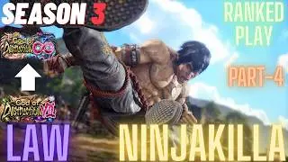 Tekken 8 | NinjaKilla (Law) God 7 To God 8 Part-4 Ranked Play