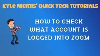 How to check what account is logged into Zoom