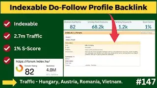 Very High Quality Indexable Do Follow Profile Submission Backlink | How to Index #backlinks