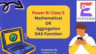 Power BI Class 5   Mathematical Aggregation DAX Function