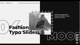 Fashion Typo Slides | After effects templates free