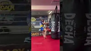 Fake low kick to low kick attack #combatsports #martialarts #mixedmartialarts #thaiboxing #training