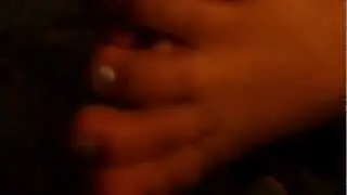 Girl friends feet in bed