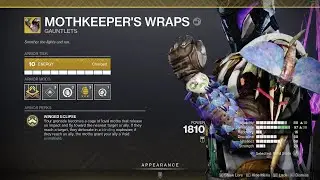 New Hunter Exotic Mothkeeper's Wraps (Showcase)