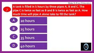 PROBLEMS ON PIPES AND CISTERN || APTITUDE || USEFUL FOR PLACEMENTS AND COMPETITIVE EXAMS