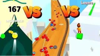Color Road x Marble Run x Layers Roll Gameplay Mobile Android,iOS Trible Games