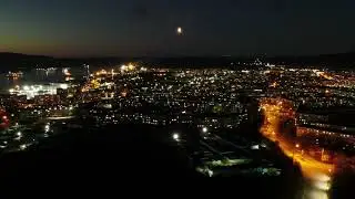 Мурманск вечером сентябрь.  Режим hyperlapse. . DJI Mavic Air 2.