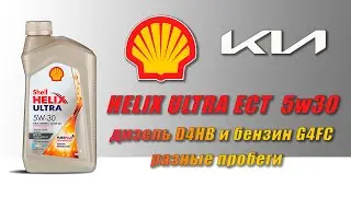 Shell helix Ultra ECT C3 5w30 (отработки из Kia, дизель D4HB, бензин G4FC).