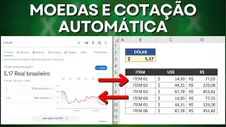 Como Converter Dolar para Real | Conectar Planilha do Excel com Site do Google em Tempo Real