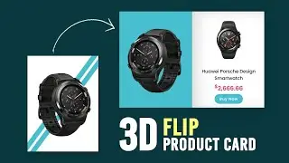CSS 3D Flip Product Card Hover Effects | Html CSS e-Commerce Card