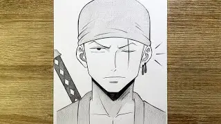 Comment dessiner RORONOA ZORO de ONE PIECE | Dessin animé étape par étape | Tuto dessin ZORO