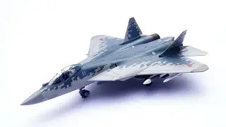 悲催的蓝01号 HM1/72苏-57战斗机合金成品模型开箱测评