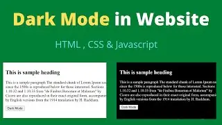 How to setup dark mode in website