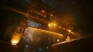 cyberpunk 2077 | dystopian industrial background