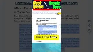 Google Docs Hacks: Perfect Block Quotes Fast! 