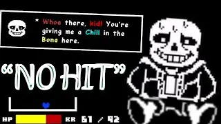 Hello Everyone, Mango here! Today... Sans No Hit | Really? But yout HP drop-..