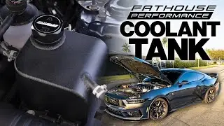 Fathouse Fab Coolant Tank Upgrade on our 2024 Mustang Dark Horse!