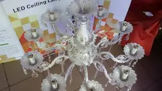 Как собрать хрустальную люстру 10 свечевых ламп!!!