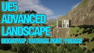 Adv Landscape/Terrain Tutorial for Unreal Engine 5 UE5 Heightmap Foliage Paint Materials