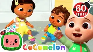 Heads Shoulders Knees and Toes | with Nina and JJ | Cocomelon Nursery Rhymes for Kids