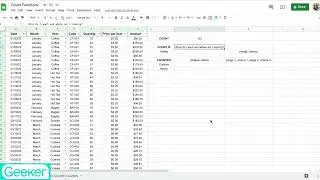 How to use the Count, Countif and Countifs Function in Google Sheets. Super easy time saver!