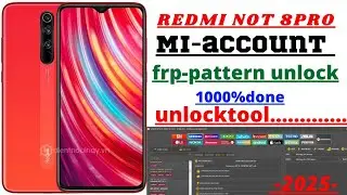 🌟REDMI-NOT8 PRO ,mi account -FRP- pattern unlock , by-unlock tool done 👍✅ 💯%