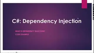Explain Dependency Injection with C# code example.