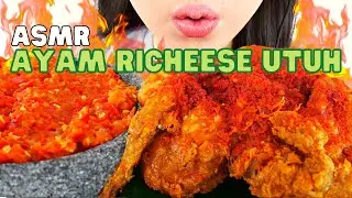 DAH GIL4!🥴 ASMR AYAM UTUH RICHEESE PAKE SAMBEL COBEK PEDES EXTRIM🌡🥵