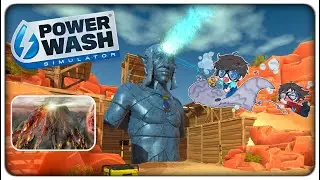 HO RIPULITO UNA STATUA MISTICA CHE HA CAUSATO UN'ERUZIONE VULCANICA | Powerwash Simulator - ep.20