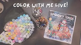Color With Me! Spooky Xmas Coloeing Book & Ohuhu Markers