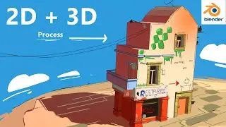 Blender 2D 3D Hybrid Toon Tutorial with Grease Pencil