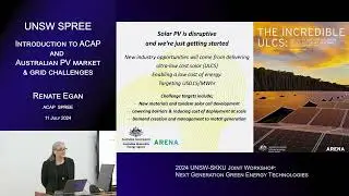 UNSW SPREE 202407-11 SKKU 02  Renate - Introduction to ACAP and Australian PV market