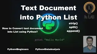 How to Convert Text File into Python List[P16] 