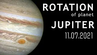 Jupiter with moons. 44 minutes rotation.