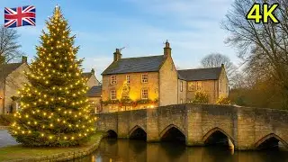 🇬🇧 December in the Peak District | Bakewell and Festive Winter Villages 4K