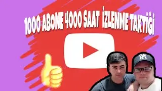 #1000abone #4000saat #youtube YOUTUBE 1000 ABONE VE 4000 SAAT İZLENME TAKTİĞİ