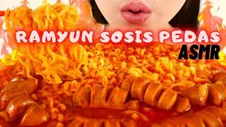 NIKMAT YA GES YA🤤👍 ASMR RAMYUN SOSIS ZUPER PEDAS! | ASMR INDONESIA