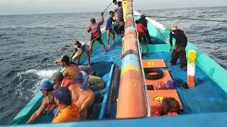 penebaran jaring (tawor) slerek nelayan sendang biru km.mutiara 👍