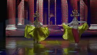 Танец с канделябрами. Школа восточного танца 