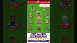 IN-W vs SL-W Dream11 Prediction🔥| IN-W vs SL-W Dream11 Prediction Today Match | IN-W vs SL-W Dream11