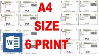 aadhar card print kaise nikale MS WORD ME A4 SIZE 6 PRINT