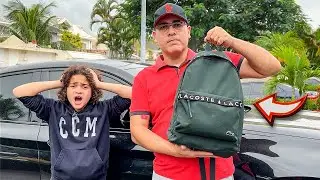 MEU PAI REVISTOU MINHA MOCHILA VOLTANDO DA ESCOLA - O que ele encontrou na minha mochila escolar 😱😱😱