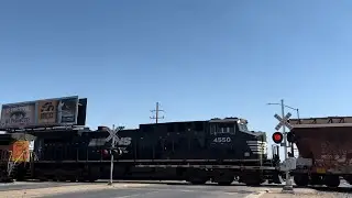 BNSF 6906 Manifest Train With Norfolk Southern North - E. Bianchi Rd. Railroad Crossing, Stockton CA