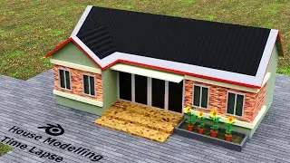 Blender 3.0 - Simple Gamble house modelling In blender  | Time-lapse |