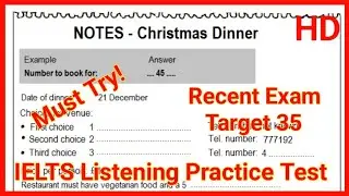 Notes- Christmas Dinner IELTS Listening | Notes Christmas dinner listening | IELTS Listening Test