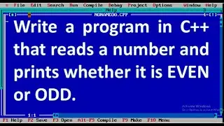 Write a program in C++ that reads a number and prints whether it is EVEN or ODD.