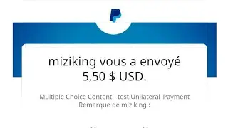 Preuve de paiement MIZIKING