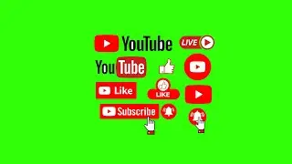 Green screen youtube Subscribe like share buttons | green screen youtube button video | green screen