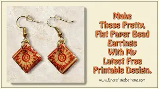 Sunburst Paper Earrings Tutorial With Free Printable Design