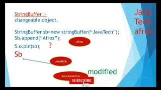 Difference Between String and StringBuffer in java by javatech|{with 2practical examples}